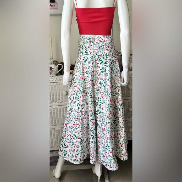 Boden Brooke Utility 100% Cotton Midi skirt in Spring floral print Size 4R NWOT - Picture 6 of 10